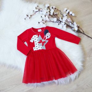 Haljina "1. rođendan" d.r. - crvena K10381