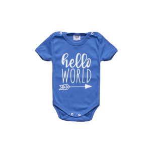 Kretex body “Hello world”, k.r. - plavi K10371