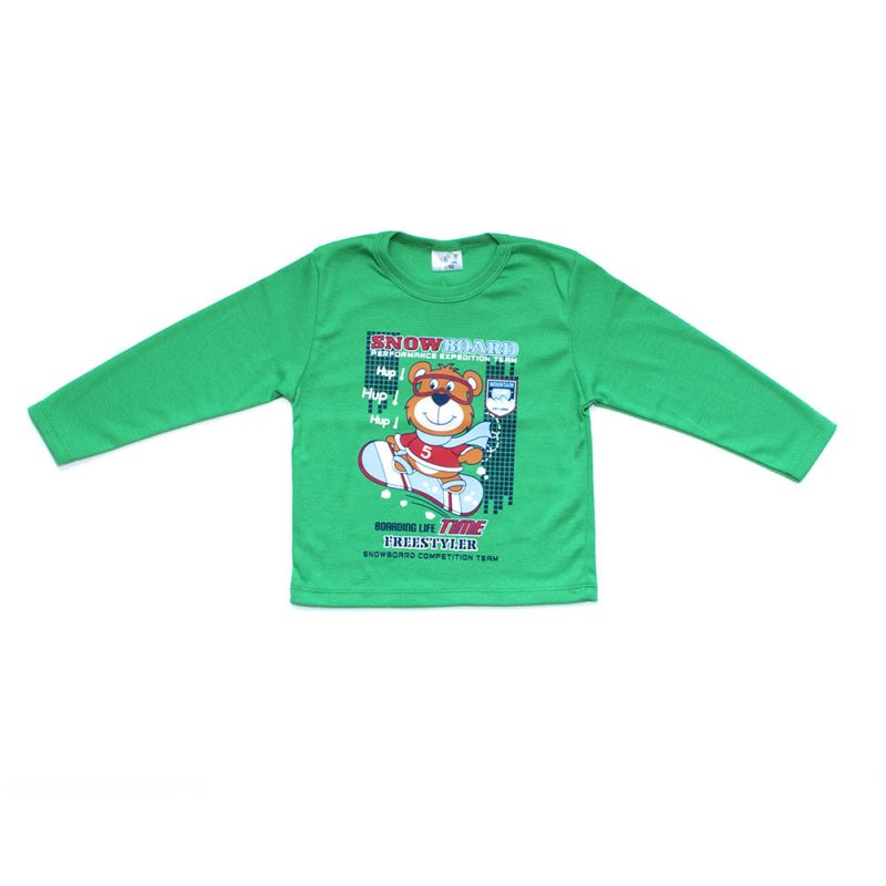 Kretex kids majica Snowboard – zelena