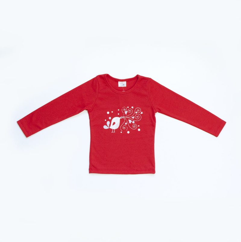 Kretex kids majica Ptičica - crvena K10311