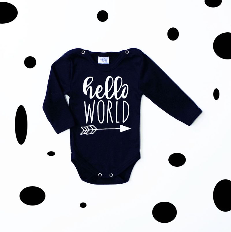 Kretex body "HELLO WORLD" d.r. - crni