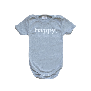Kretex baby body "Happy" k.r. - sivi, K10541