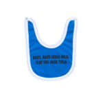 Kretex podbradak "Rasti,rasti srećo moja, tebe voli baka tvoja" - plavi, K3945