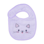 My baby podbradak frotirni "Mačka" - lila 15046