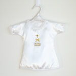 Personalizirana krsna haljinica - zlatna mašnica, K11417