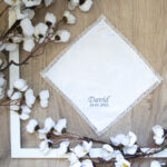 Personalizirana krsna maramica - srebrni natpis, K11415