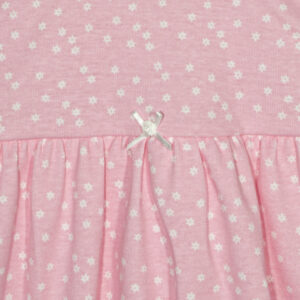 Baby body haljina (vel.62-74)- roza s bijelim cvjetićima, K10869