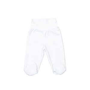 Baby hlače sa stopalicama (vel.50-68) - bijele, K10631