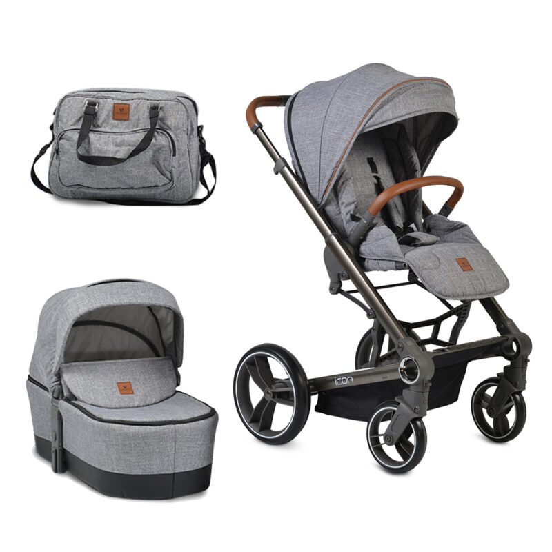 Cangaroo kolica 2u1 "Icon" ; siva,17298