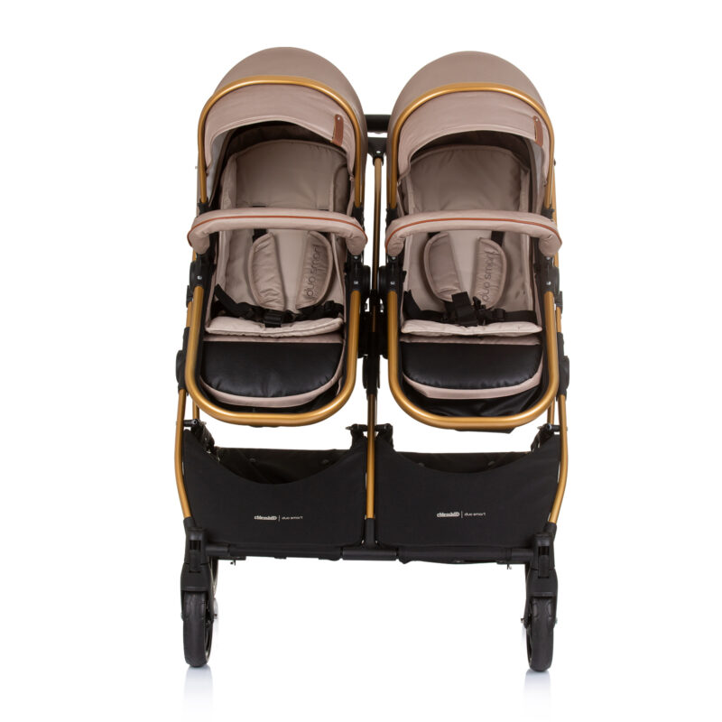 Chipolino dječja kolica za blizance ili dvoje djece - Duo Smart Golden Beige - Slika 8