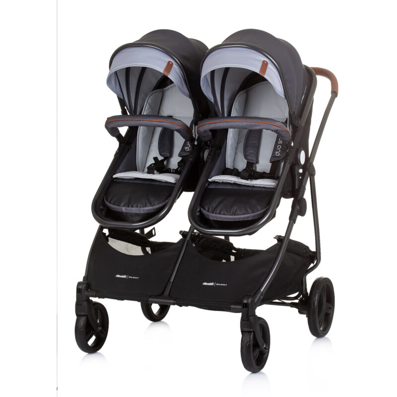 Chipolino dječja kolica za blizance ili dvoje djece - Duo Smart Silver Grey - Slika 6