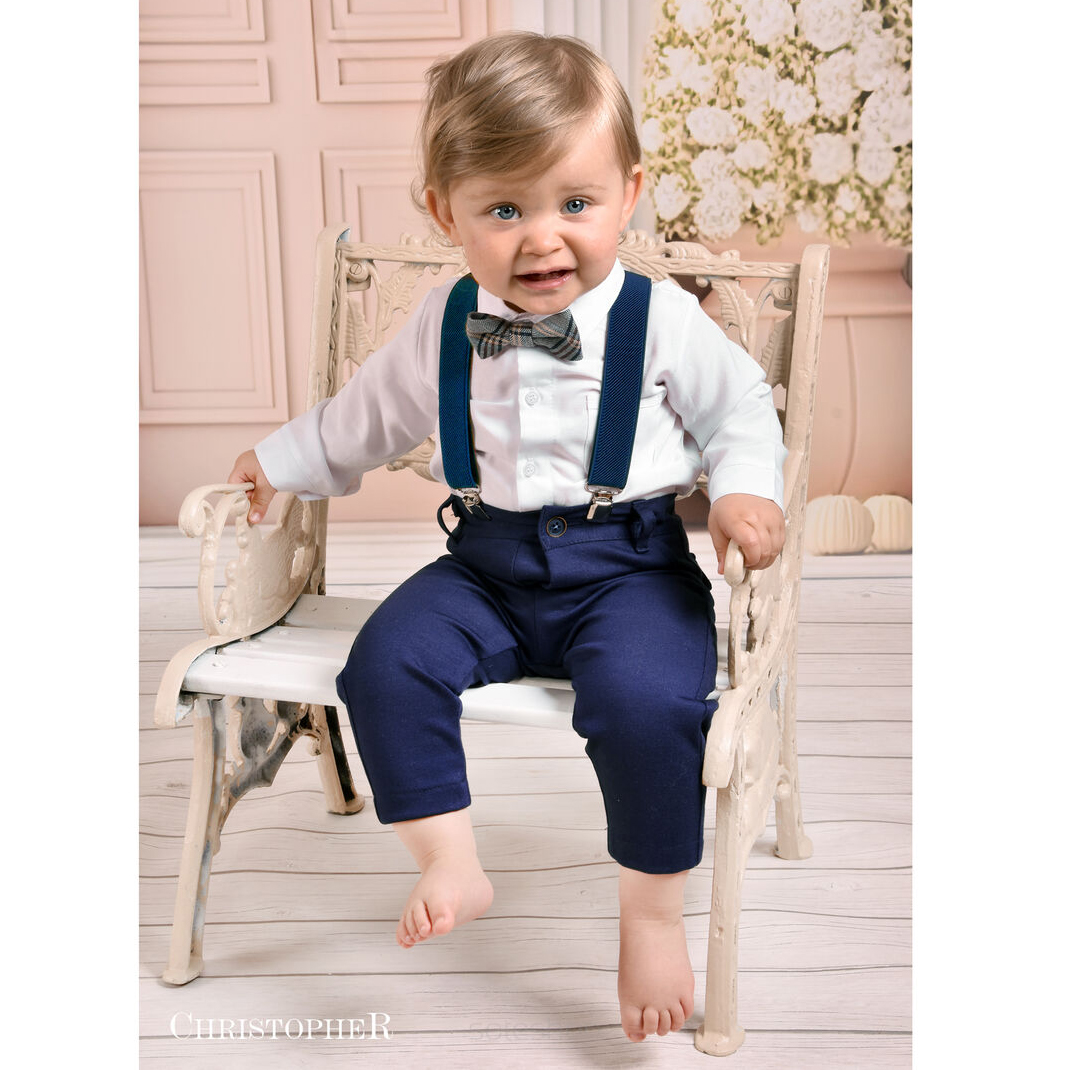 Baby svečani komplet Christopher (smeđa leptir mašna) 19228