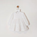 Kretex haljina i traka za kosu "Beata"d.r. - bijela, K11004