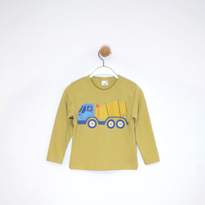 Kretex kids majica "Truck" d.r. (7-14) - kaki, K3917