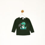 Kretex baby majica "Dino" d.r. - maslinasto zelena, K3915