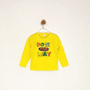 Kretex kids majica "Do it your way" d.r. (7-14) - žuta, K3917