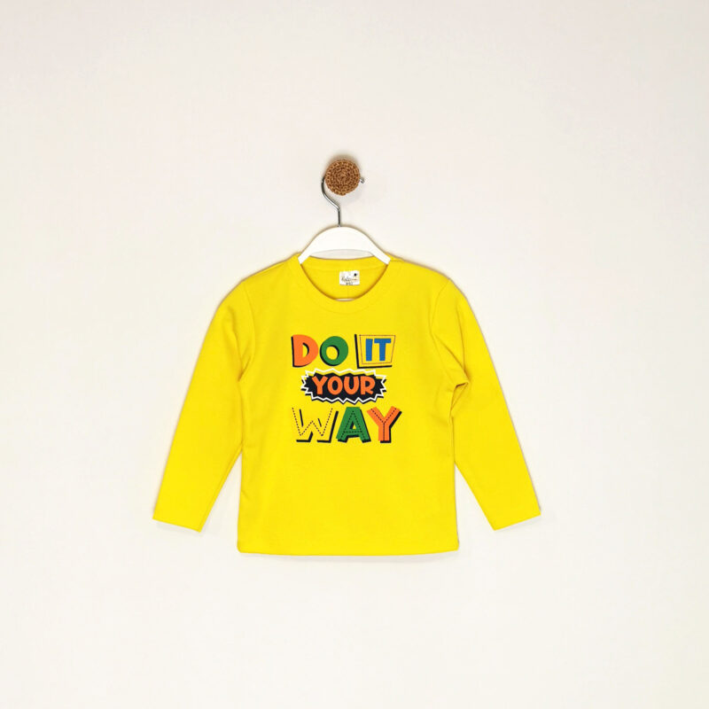 Kretex kids majica "Do it your way" d.r. (7-14) - žuta, K3917