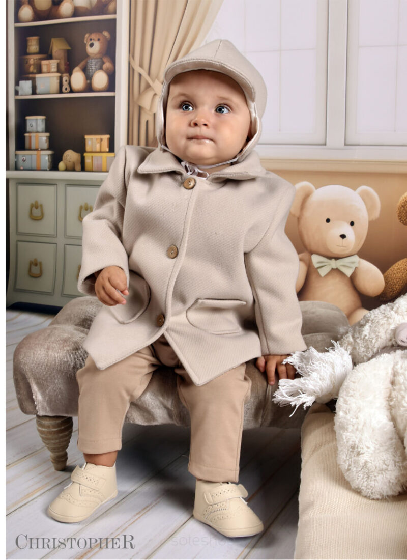 Artex baby kaputić i kapa - bež 19940 - Slika 3