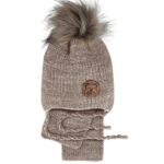 Ajs komplet kapa i šal (vel.40-42) - smeđa, 19992