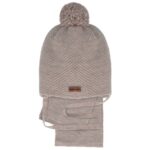 Ajs komplet kapa i šal (vel.36-38) - smeđa, 19993