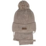 Ajs komplet kapa i šal (vel.40-42) - smeđa, 19994