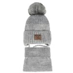 Ajs komplet kapa i šal (vel.44-48) - siva, 20001