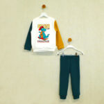 Kretex kids trenirka "Dino" (2-4) - petrolej zelena/oker žuta, K11026