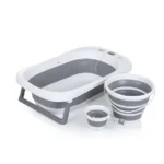 Chipolino sklopiva kadica "Bali"; s termometrom, kantom i čašicom za ispiranje (83 cm) - grey