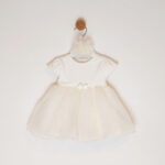 Kretex haljina i traka za kosu "Lukrecija" k.r. - vanilija, K10934