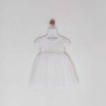 Kretex haljina i traka za kosu "Viktoria" k.r. (vel.62-80) - bijela, K10959