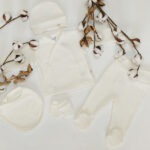 Kretex baby komplet za novorođenče (0-3mj) "Alex" 5/1 - vanilija, K11060