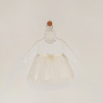 Kretex baby haljina i traka za kosu "Leni" d.r. - vanilija, K10454