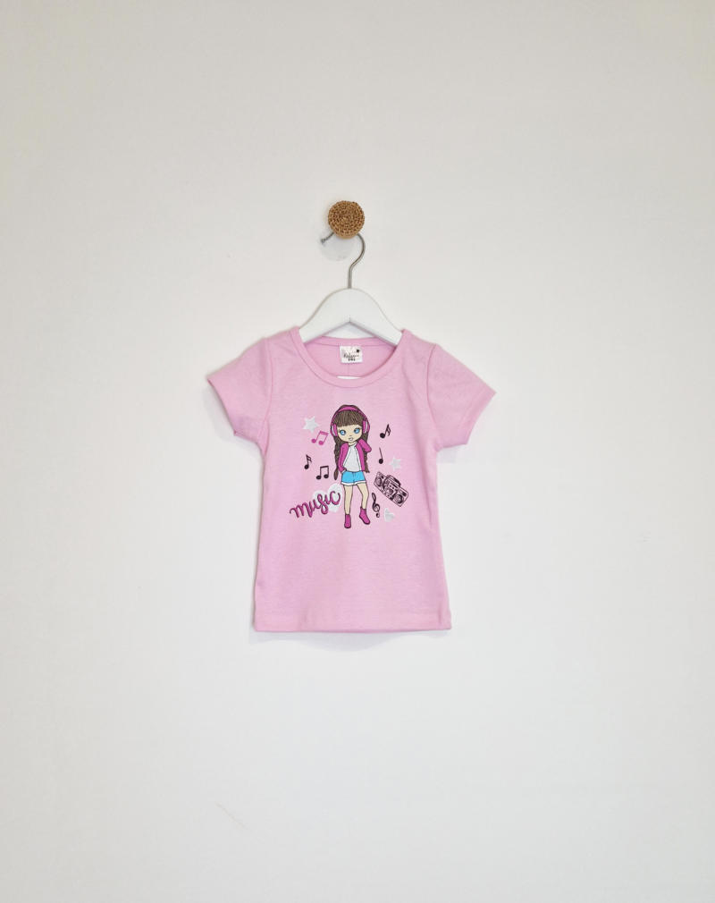 Kretex kids majica roza music (2-6) - K10314
