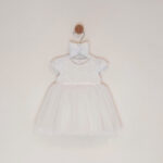 Kretex haljina i traka za kosu "Rebeka" k.r. - bijela, K11182