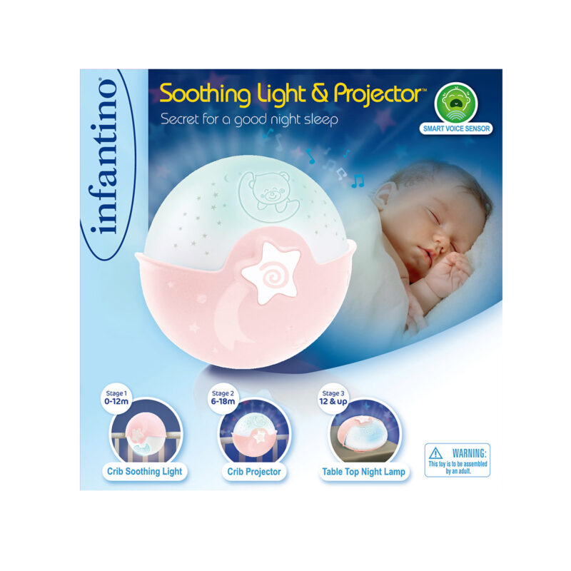 Noćna lampa i projektor za krevetić - rozi 20613 - Slika 3