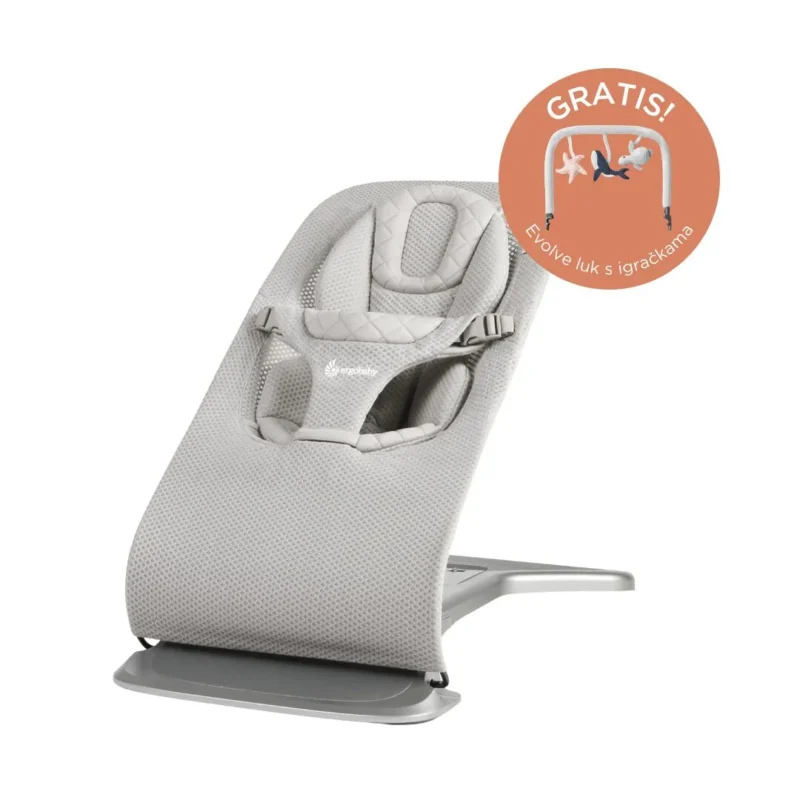 Ergobaby 3u1 "Evolve" ležaljka mrežasta; light grey 20858