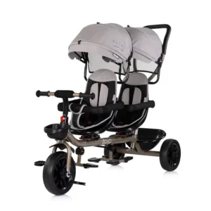 Chipolino tricikl za dvoje djece "Hip Hop" Latte