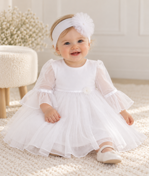 Kretex baby haljina i traka za kosu "Anika" (vel.62-74) K11429